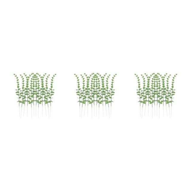 relayinert Lot de 12/lot Prix Bas Bouquet de Plantes Simulées à Haute Rentabilité Fil de Fer avec Plasticité Arbitraire Eucalyptus Vert 3 Pcs