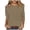 Khaki, variant on Womens Tops T Shirts 3/4 Length Sleeve Casual Loose Fit Crewneck Cute Solid Tunic Fall Clothes for Women Tees Blouses Green Size L