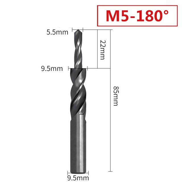 90/180 Degree Hss Counterbore Spiral Step Drill Bit for Metal Drillingchamfering