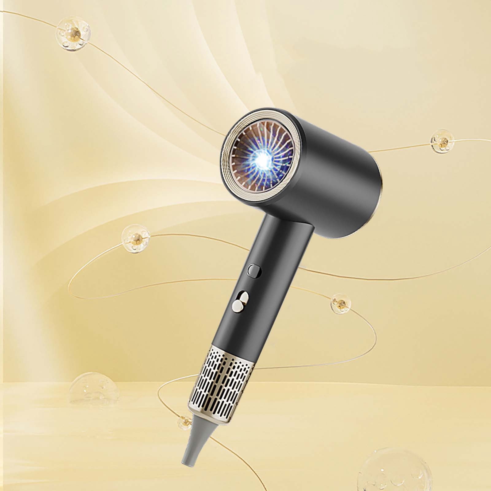 Hair Dryer, 1800 Watt Negative Ion Fast Drying Low Noise Blow Dryer with Concentrator Nozzle and Storage Bracket for Home Salon Use