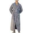 thumbnail image 5 of Timegard Womens Bathrobe Long Sleeve Lapel Neck Nightgowns Long Plush Robes Fall Winter Warm Comfy Robe, 5 of 5