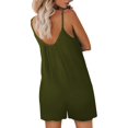 thumbnail image 4 of ORUYROP SNUGWIND Femmes Décontractée Sans Manches Lâches Combinaisons Réglables Shorts Extensibles Coupe-Vent avec Poches, 4 of 5