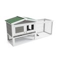 thumbnail image 1 of Wooden Rabbit Hutch Indoor and Outdoor, Large Rabbit Cage Chicken Coop Expandable, Weatherproof Bunny Cage with Anti-Chew Metal Frame Ramp for Backyard Small Animals Rufous, Grey, 1 of 9