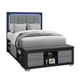 thumbnail image 2 of Emma Black-Gray Full Bed with LED and USB, 2 of 7