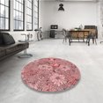 thumbnail image 4 of Ahgly Company Tapis d'Intérieur Lavables en Machine Pastel Transitionnel Rose, Carré 4', 4 of 7