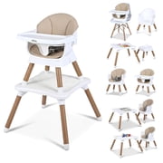 OLAKIDS Baby High Chair, 9 in 1 Convertible Highchair for Babies and Toddlers, Building Block Table Dining Booster Seat Activity Desk Kids Stool with Adjustable Removable Tray