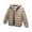 Khaki, variant on WRKEKC Kids Puffer Jacket Lightweight Hooded Design with Pocket for Boys Girls 2-10 Years Warm Cozy Winter Outerwear Jackets