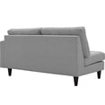 thumbnail image 3 of Modway Empress Mid-Century Modern Upholstered Fabric Right-Facing Loveseat In Light Gray, 3 of 5