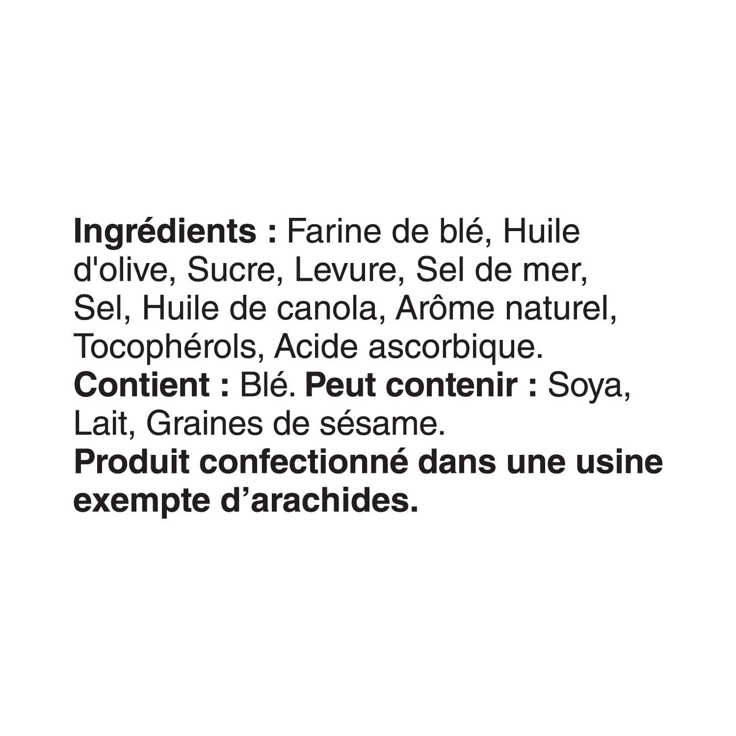 Boulangerie Grissol Baguettes Huile d’olive et sel de mer, 120g
