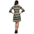 thumbnail image 3 of Moomaya Printed Ruffle Style Above Knee Length Bridesmaid Robe Rayon Bathrobes, 3 of 5