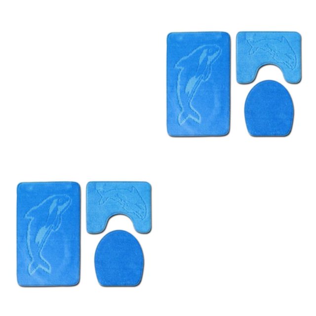 Transemion 3pcs/set Absorbent Bath Mat For Bathtub And Shower Easy To Clean Durable Comfortable Eco-friendly PJ210611-B006 2Set