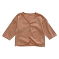 thumbnail image 1 of Besolor Baby Girls Cardigans Kids Casual V Neck Button Front Hollow out Long Sleeve Jacket Tops Fall Clothes, 1 of 4