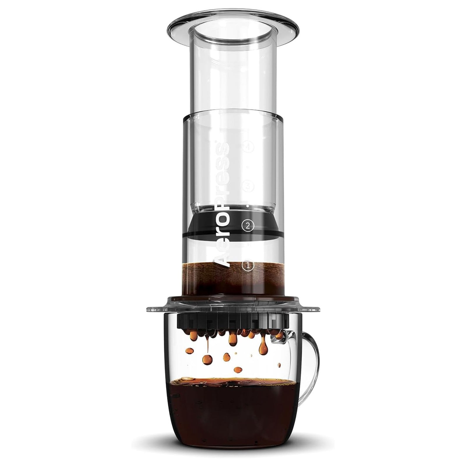 AeroPress Original Coffee and Espresso-style Maker, Barista Level Portable Coffee Maker with Chamber, Plunger, & Filters, Quick Coffee and Espresso Maker