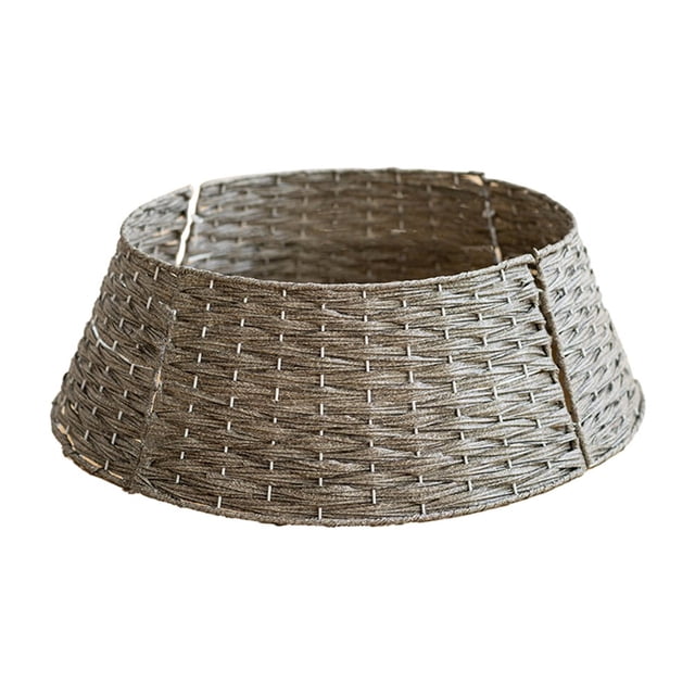 Christmas Tree Basket Christmas Tree Collar Wicker for Artificial Trees Christmas Tree Stand Base ,Natural Woven,Farmhouse Christmas Tree Collar