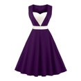 thumbnail image 3 of Robe d'Été pour Femmes 2024 Mode Grande Taille Robe à Couleurs Contrastées Sans Manches à Col en V Robe Aguichant Rabais de 50 % Liquidation!, 3 of 4