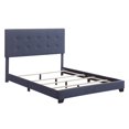 thumbnail image 3 of Home Fare Biscuit Tufted Queen Bed in Heathered Denim Blue, 3 of 7