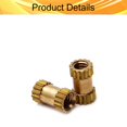 thumbnail image 3 of Wekity M2.5x6mm Female Thread Knurled Nuts,Hx3.8mm OD Brass Threaded Insert Embedment Nuts Hydraulic Welded Joint Injection Molding Assortment Kit for 3D Printing Injection Molding 30PCS-0621, 3 of 5