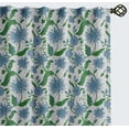 thumbnail image 2 of Vargottam 84 Inch Rod Pocket/Back Tab Cotton Curtains for Windows and Doors - Light Filtering Cotton - Light Filtering Drapes For Doors - Set of 2 Panels, 52"x84" - Botanical Vine Design (Blue), 2 of 8