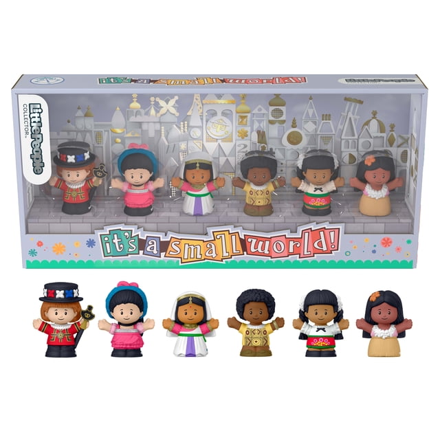 Little-People-Collector-DISNEY-It’s-a-Small-World-Special-Edition-Set-Fans,-6-Figures
