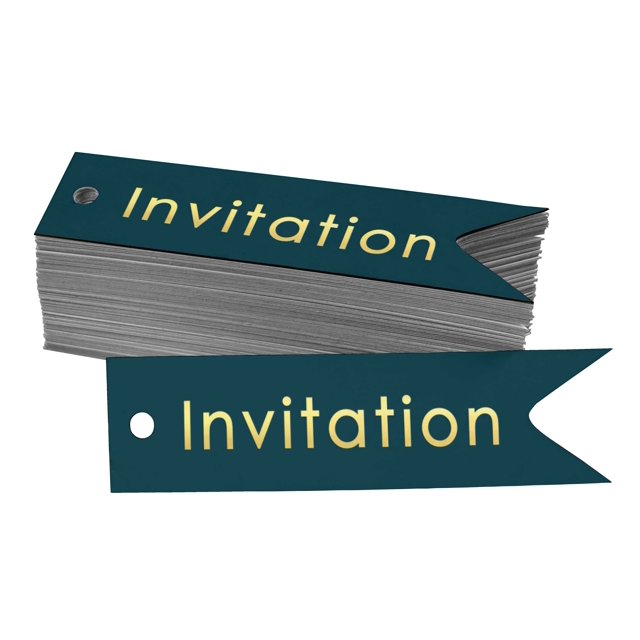 Inkdotpot Étiquettes d'Invitation en Feuille d'Or Véritable pour Fête 50 Pcs