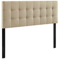 thumbnail image 1 of Modway Lily Tête de Lit Capitonnée en Tissu de Lin pour Grand Lit, Beige, 1 of 4