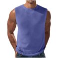 thumbnail image 2 of DPTALR Men Casual Solid Pullover Round Neck Sports Tank Tops Blouse, 2 of 6