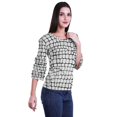 thumbnail image 3 of Moomaya Ruffle Sleeve Printed Cotton Womens Tops Plus Size Short T-Shirt Top, 3 of 4