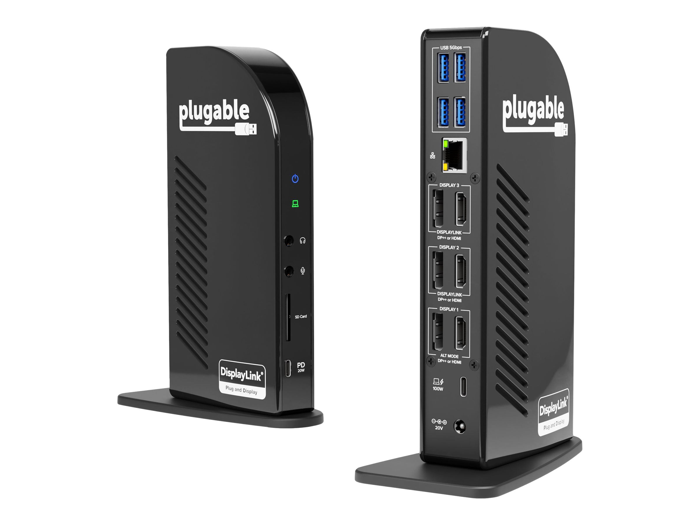 Plugable UD-ULTC4K - station d'Accueil - USB-C 3.1 - 3 x HDMI, 3 x DP - 1 Go