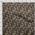 thumbnail image 4 of oneOone Tissu Polyester Spandex Marron Floral Rétro pour Couture Tissu Imprimé au Mètre 56 Pouces de Large, 4 of 5
