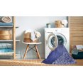 thumbnail image 2 of Ahgly Company Tapis de Zone Rond d'Intérieur Lavable à la Machine, Style Transitionnel, Bleu Denim, 7 Pieds Rond, 2 of 7