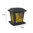 thumbnail image 2 of Lampes Solaires Extérieures Lampes Solaires pour Poteaux Extérieur Capuchon de Clôture Lumière pour Poteaux Patio Jardin Décoration Éclairage Blanc Noir, Éclairage Lampes Solaires Extérieures pour Poteaux Capuchon Lumière pour Clôture, 2 of 8