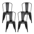 thumbnail image 1 of Heavenly Collection Black Metal Dining Chairs – Set of 4, Modern & Durable for Kitchen or Dining Room, 1 of 9