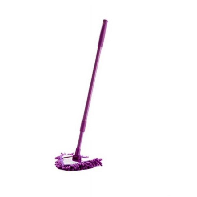 Telescopic Mini Microfiber Mop 180° Rotatable Cleaning Mop Adjustable Triangle Dust Mop Extendable Handle for Home Kitchen Bathroom Floor Wall Ceiling Bed Bottom