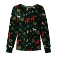 thumbnail image 1 of Dvkptbk Blouse de Noël pour Femmes, Vêtements d'Infirmière, Uniforme de Travail avec Poches, Mode Décontractée, Col Rond, Manches Courtes à Cordon, 1 of 3