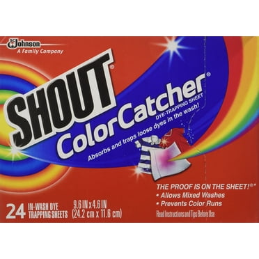 Shout Color Catcher Attrape-Teinture, Chiffons pour Lavage - 24 Unités