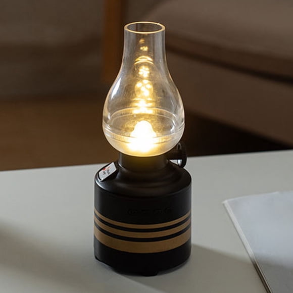 Haut-parleur Bluetooth à Bruit Blanc / Instrument d'Ambiance Musicale pour le Sommeil / Style Lampe à Kérosène Vintage / Veilleuse à Gradation Continue / Sans Fil Portable / Sons de Sommeil Intégrés / Entrée Carte SD et Audio / 1