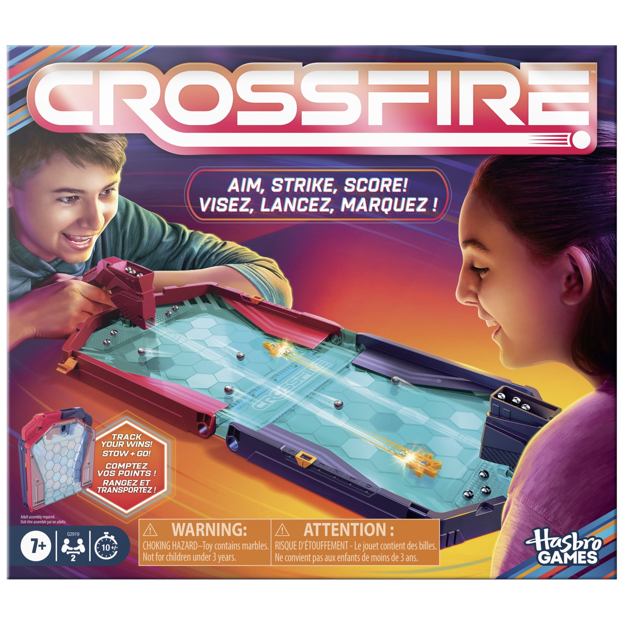 Crossfire, jeu d'action d'intérieur pour enfants, jeu de plateau familial pour 2 joueurs, dès 7 ans