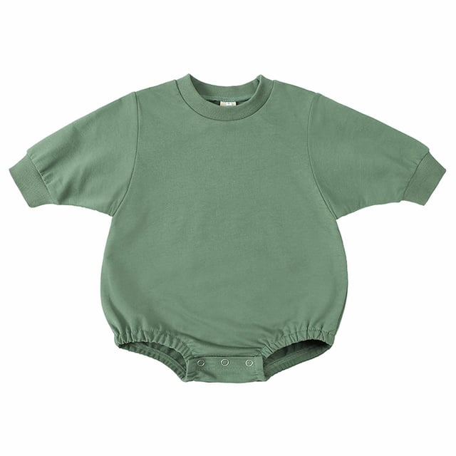 Girls Clothes Spring Baby Girls Boys Cute Romper Long Sleeve Button Sweatshirt Jumpsuits Plus Size Two Piece Outfits on Clearance