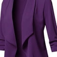 thumbnail image 4 of QIPOPIQ Blazer Léger pour Femmes à Manches Longues, Classique, Drapé, Ouvert à l'Avant (P-5TG) Liquidation, 4 of 6