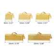 thumbnail image 2 of Unique Bargains 100Pack Ribbon Crimp Clamp Ends, 8/10/13/20/25mm Bookmark Pinch Clasps Golden, 2 of 7