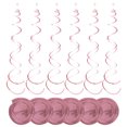 thumbnail image 1 of Becaristey 6pcs Set Streamers Decorations Party Streamers Gold Streamers Party Decorations Ceiling Decorations For Birthday Party Pink 27.5 inch 1Set, 1 of 6