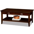 thumbnail image 1 of Leick Laurent Two Drawer Solid Wood Coffee Table in Chocolate Cherry, 1 of 4
