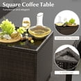 thumbnail image 2 of Gymax 5 CS Rattan Furniture w/ & Tempered Glass & 2 Ottomans Coffee Table Patio Off White, 2 of 7