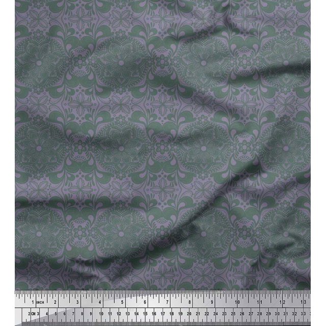 Soimoi Rayon Fabric Floral Mandala Fabric Prints By Yard 42 Inch Wide