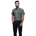 thumbnail image 1 of BESTMAN Printed Shirts For Men Short Sleeve Button Down Casual Cotton Shirt, 1 of 5