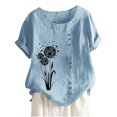 thumbnail image 1 of Birdeem T-Shirt Ample Décontracté d'Été pour Femme à Col Rond, Manches Courtes, Imprimé, 1 of 1
