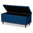 thumbnail image 2 of Baxton Studio Kaylee Navy Blue Velvet Upholstered Storage Ottoman Bench, 2 of 11
