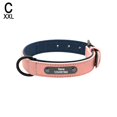 thumbnail image 1 of Soft Leather Personalized Dog Collar ID Tag Engraved for Small Medium Large D T3 F5X7, 1 of 9