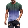 thumbnail image 2 of Hot6sl Économies d'Été Liquidation Blouses & Chemises à Manches Courtes Col Rond, Nouveau T-shirt Décontracté Mode Homme Imprimé Sport Manches Courtes Blouses Col Rond Chemises, Blouse HommeViolet, S, 2 of 6