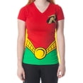 thumbnail image 1 of DC Comics Robin Costume Womens Red T-Shirt With Cape, 1 of 4